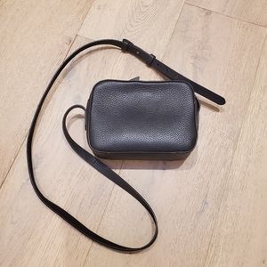 SOLD J.Crew Black Leather Crossbody Bag